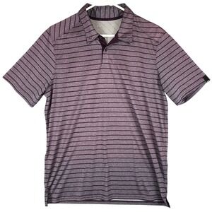 Oakley Mens Purple Striped Short‎ Sleeve Regular Fit Golf Polo Shirt Size Medium